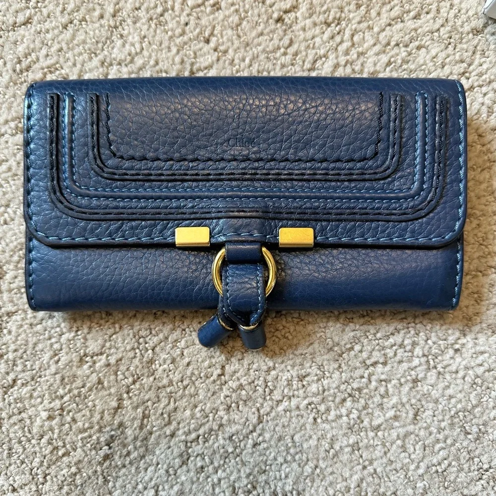Chloe Marcie long wallet blue gold - Picture 5 of 14